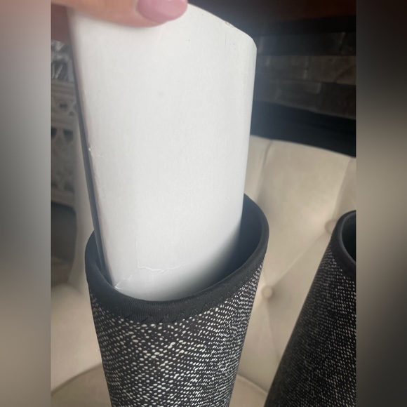 Michael Kors MK Charm black and white Rain boots Size 9 - Picture 7 of 13